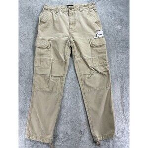 RipnDip Peeking Nermal Cargo Pants Mens 32 Beige 100% Cotton Pockets Outdoor